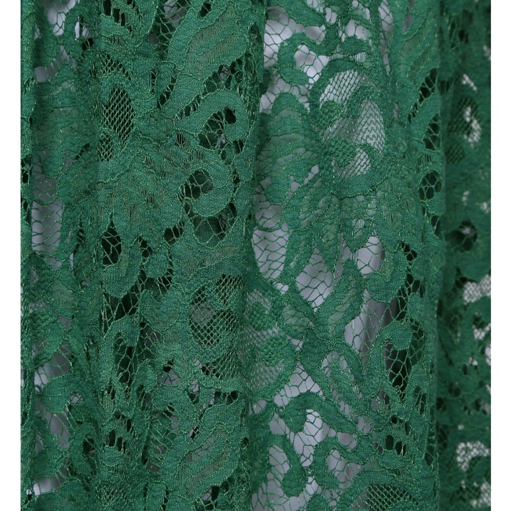 GORGEOUS ERIKA CAVALLINI WHITE DRESS W/ GREEN LACE OVERLAY - MADE IN ITALY‎ -EUC - Picture 8 of 16